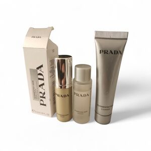 3 Pcs Prada Augmented Skin Skincare Travel Set Serum , Cleanser, Essence New